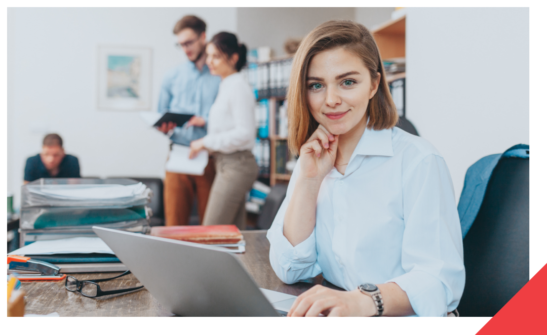Business worker on computer