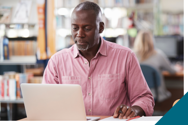 person on computer