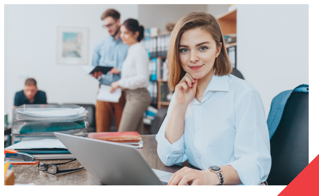 Business worker on computer