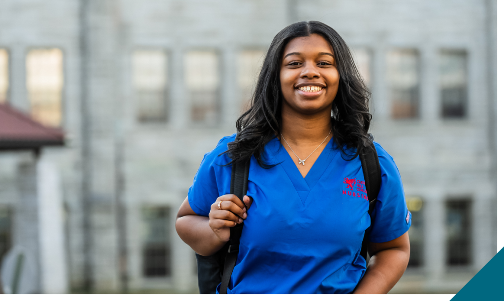 nursing student smiling